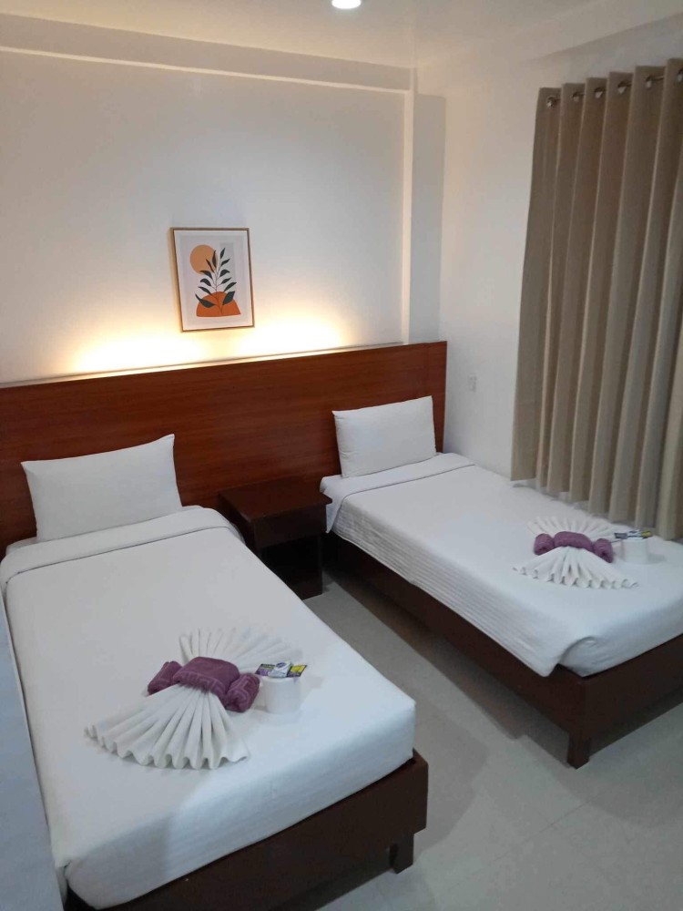 Standard Double Room with 2 Single Beds at Zosimo’s Inn in Lazi, Siquijor — family room beds